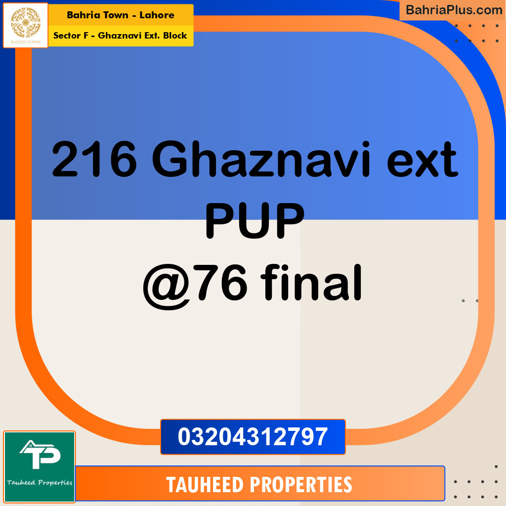 5 Marla Residential Plot for Sale in Sector F - Ghaznavi Ext. Block -  Bahria Town, Lahore - (BP-229334)