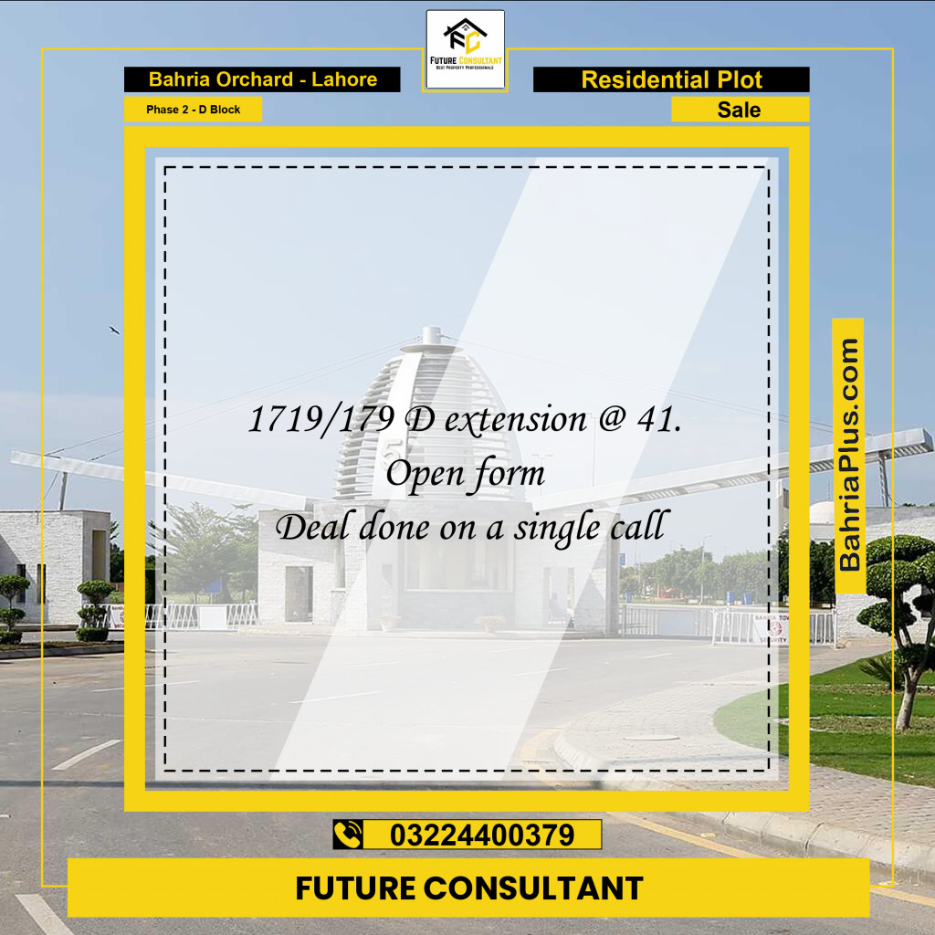 5 Marla Residential Plot for Sale in Phase 2 - D Block -  Bahria Orchard, Lahore - (BP-229378)