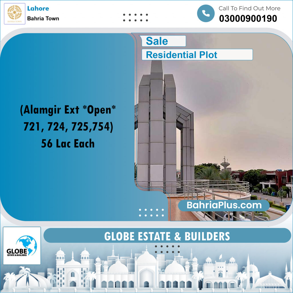 Residential Plot for Sale in Bahria Town, Lahore - (BP-229449)