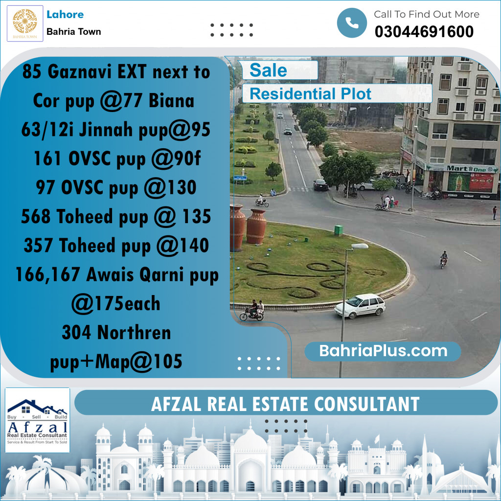 Residential Plot for Sale in Bahria Town, Lahore - (BP-229520)