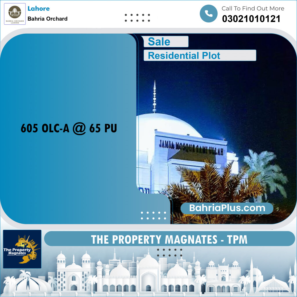Residential Plot for Sale in Bahria Orchard, Lahore - (BP-229538)
