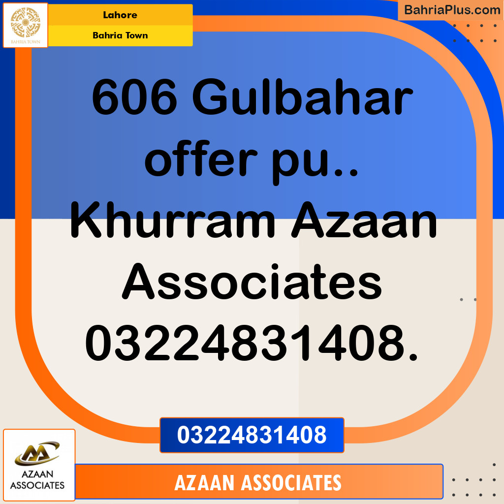 Residential Plot for Sale in Bahria Town, Lahore - (BP-229626)