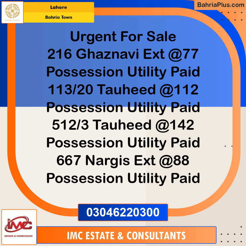 Residential Plot for Sale in Bahria Town, Lahore - (BP-229674)