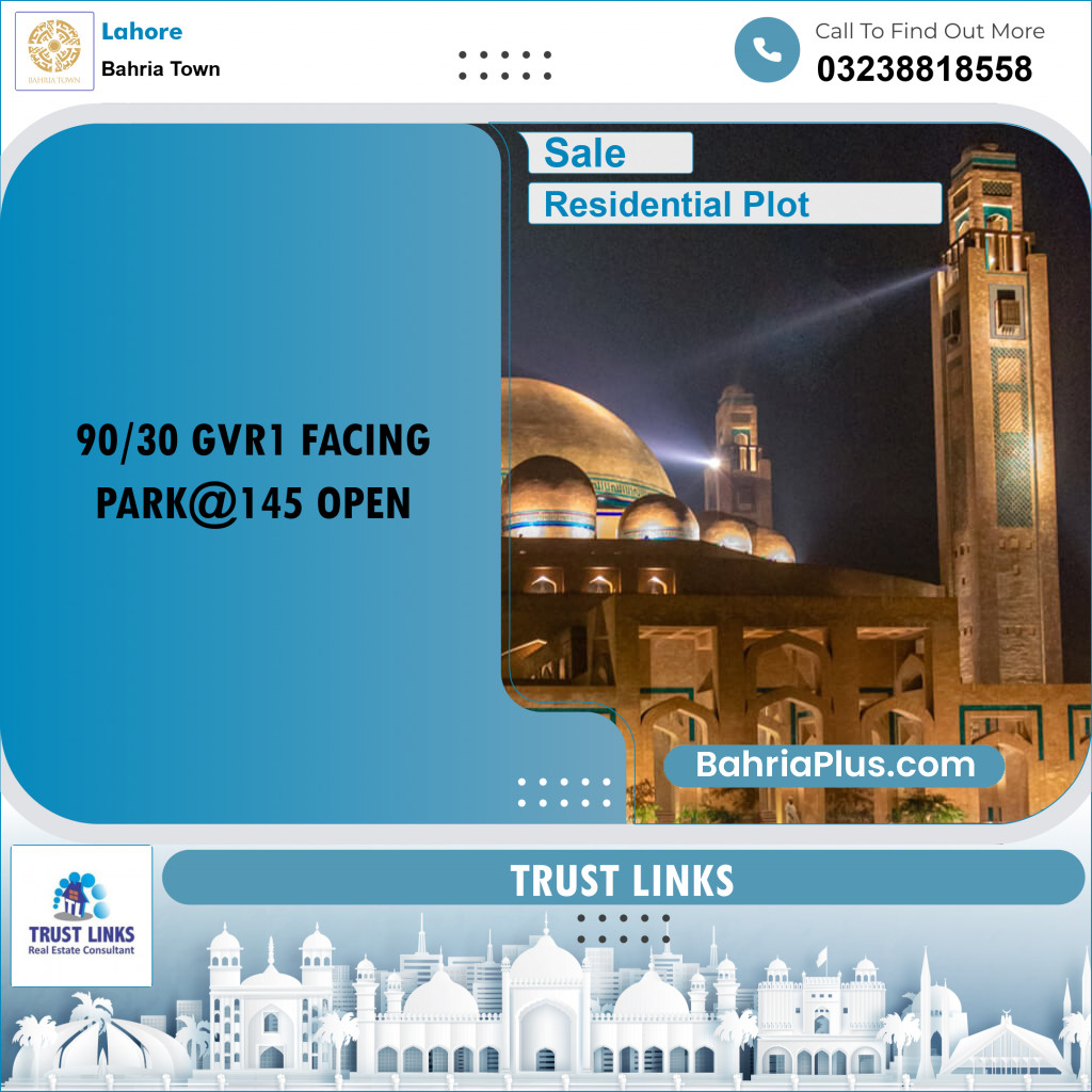 Residential Plot for Sale in Bahria Town, Lahore - (BP-229701)