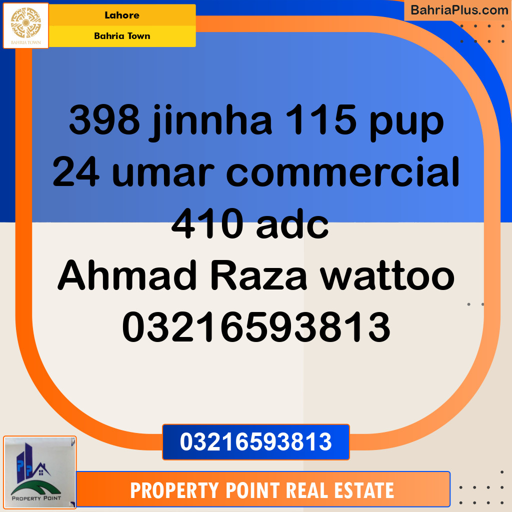 Residential Plot for Sale in Bahria Town, Lahore - (BP-229960)