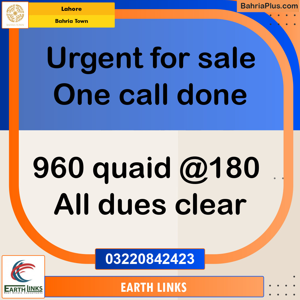 Residential Plot for Sale in Bahria Town, Lahore - (BP-230005)