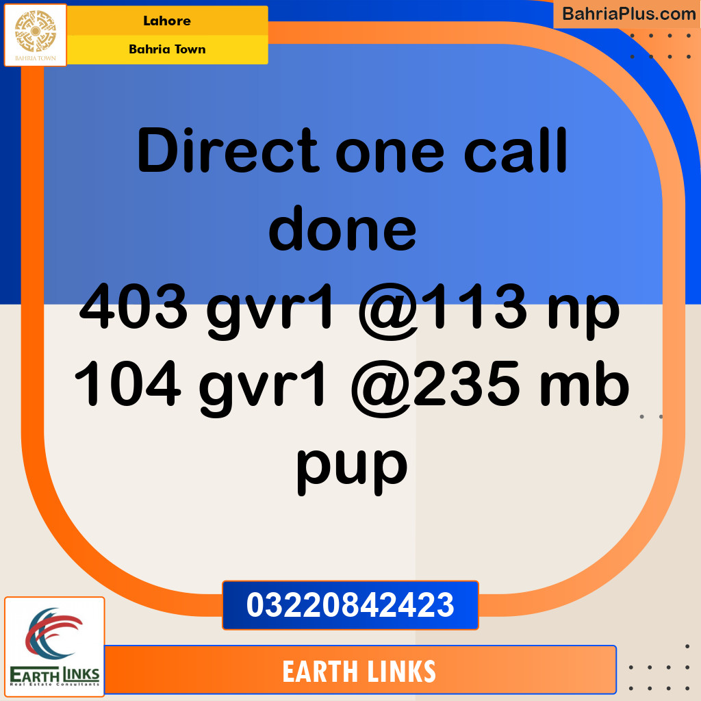 Residential Plot for Sale in Bahria Town, Lahore - (BP-230043)