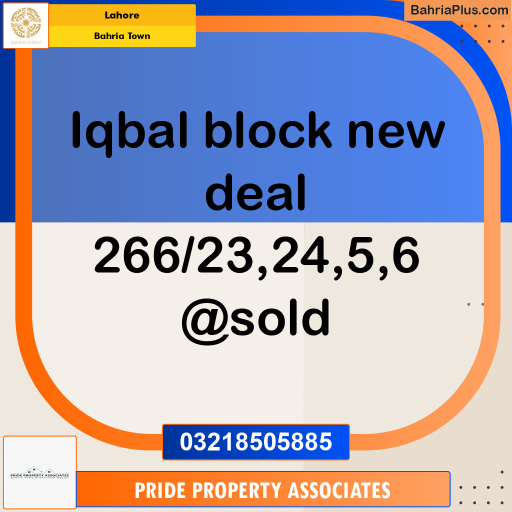 Residential Plot for Sale in Bahria Town, Lahore - (BP-230246)