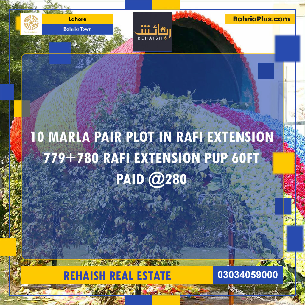 Residential Plot for Sale in Bahria Town, Lahore - (BP-230279)