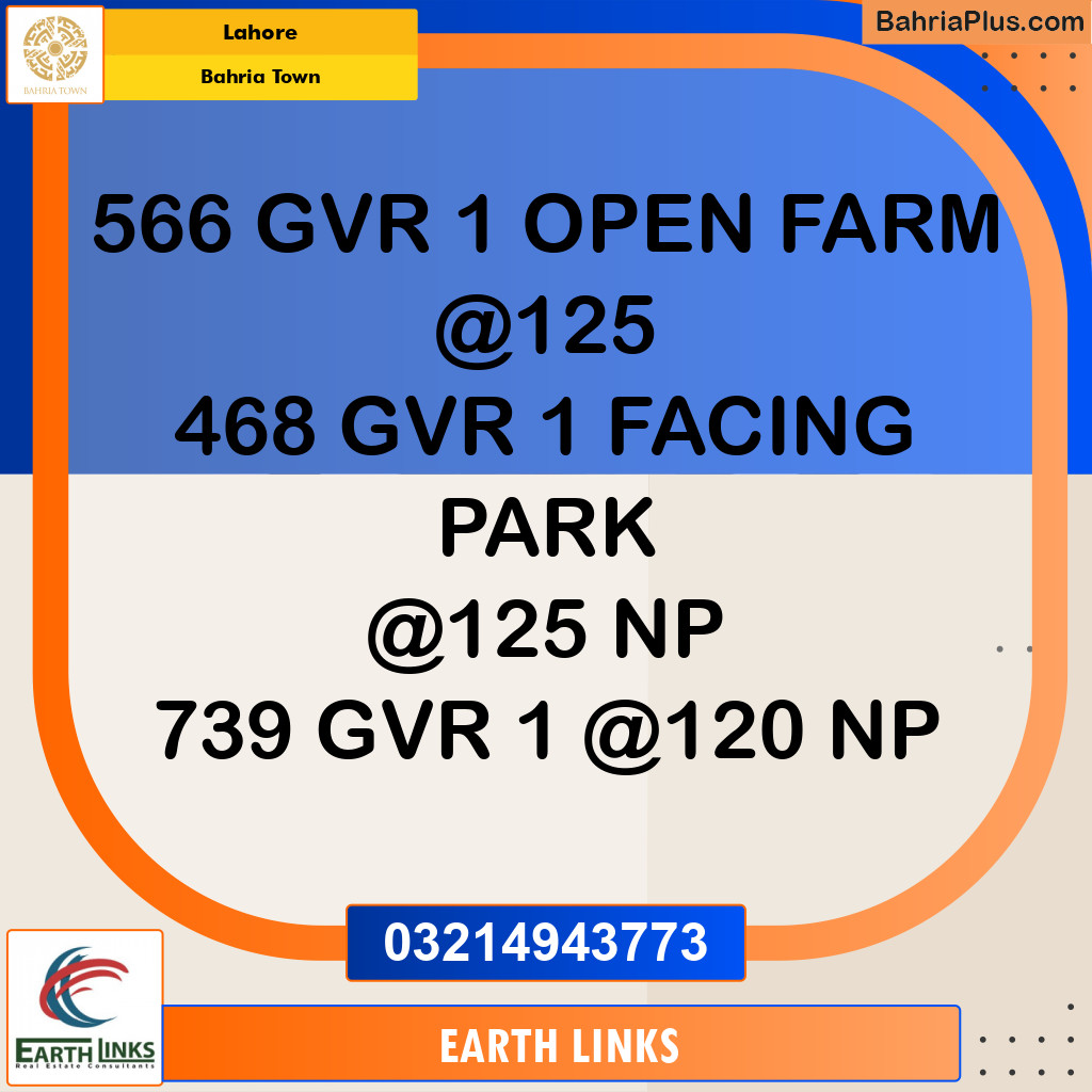 Residential Plot for Sale in Bahria Town, Lahore - (BP-230384)