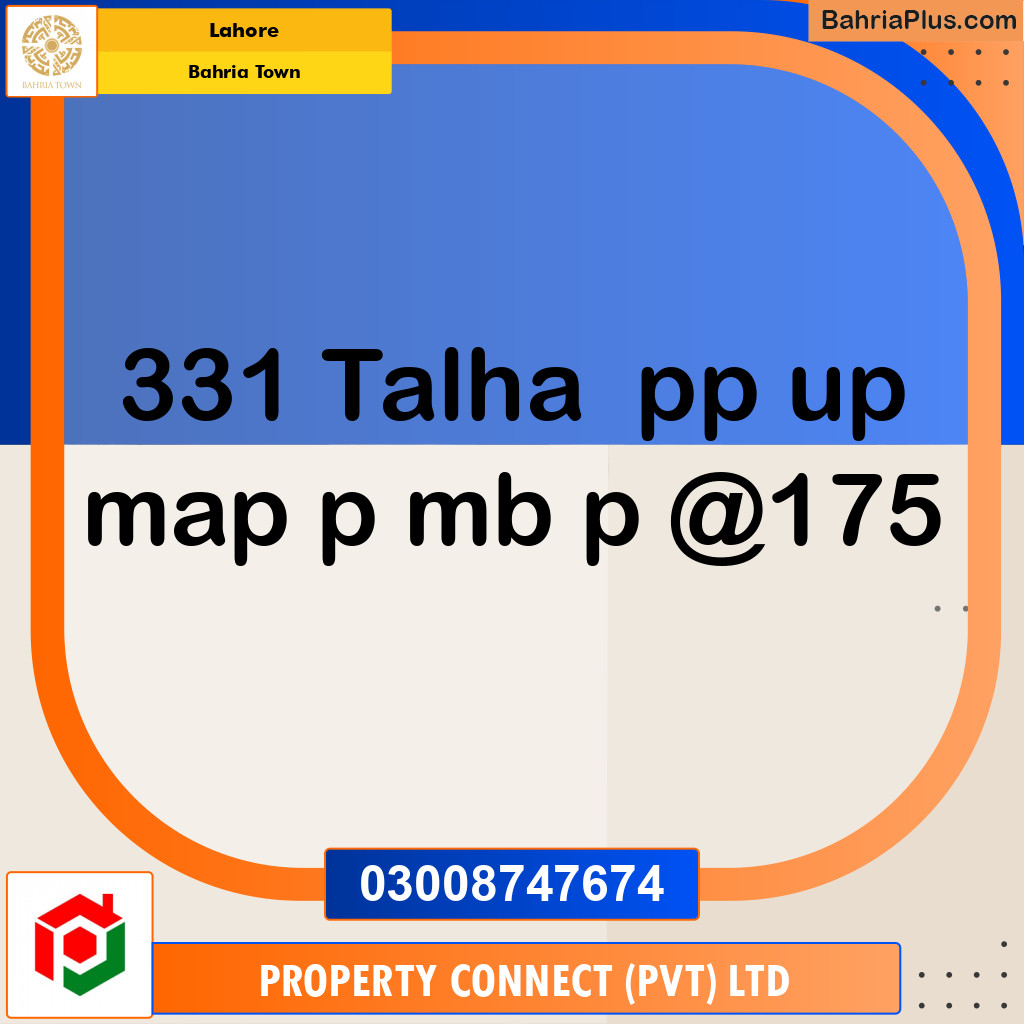 Residential Plot for Sale in Bahria Town, Lahore - (BP-230385)