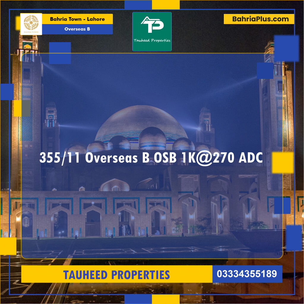 1 Kanal Residential Plot for Sale in Overseas B -  Bahria Town, Lahore - (BP-230506)