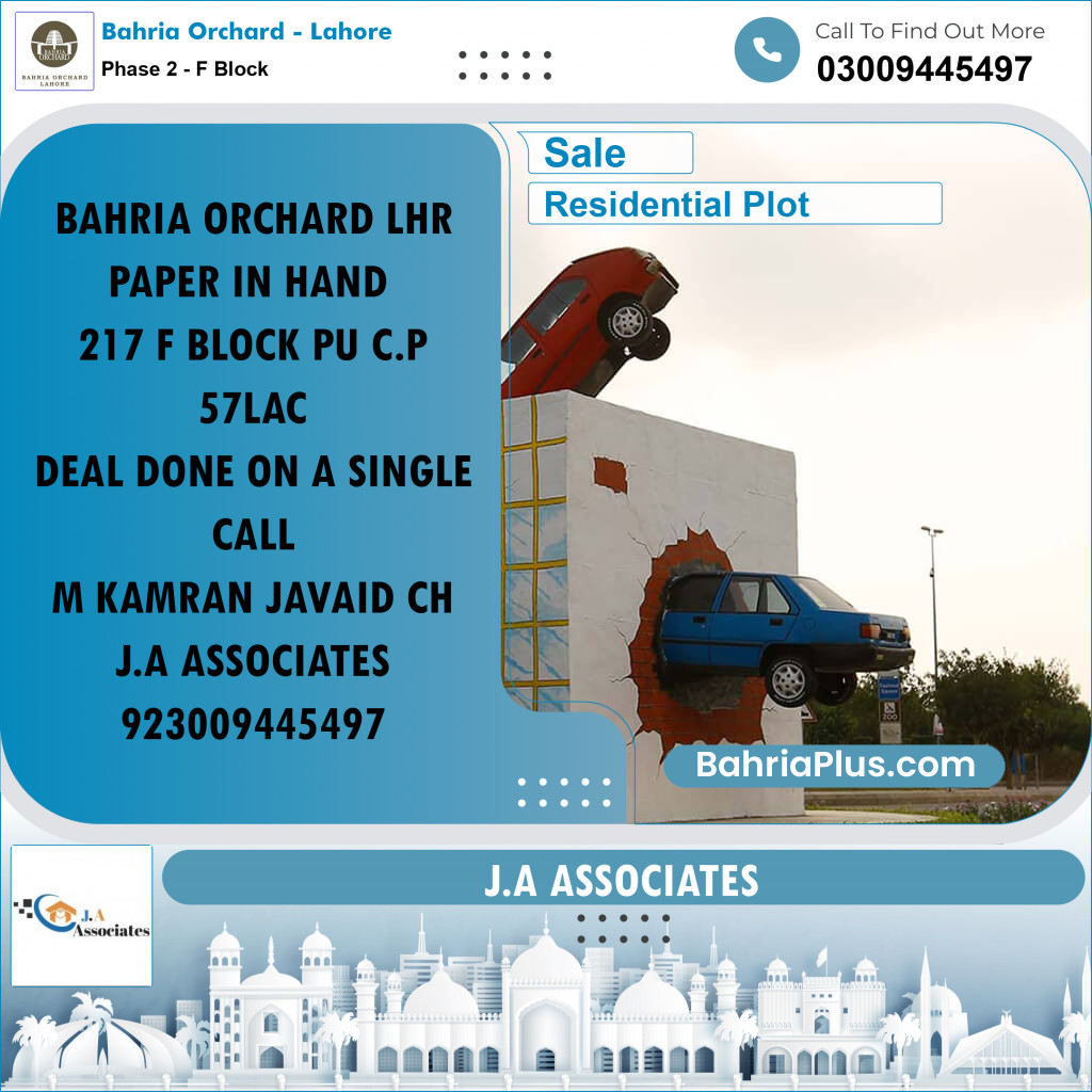 5 Marla Residential Plot for Sale in Phase 2 - F Block -  Bahria Orchard, Lahore - (BP-230592)