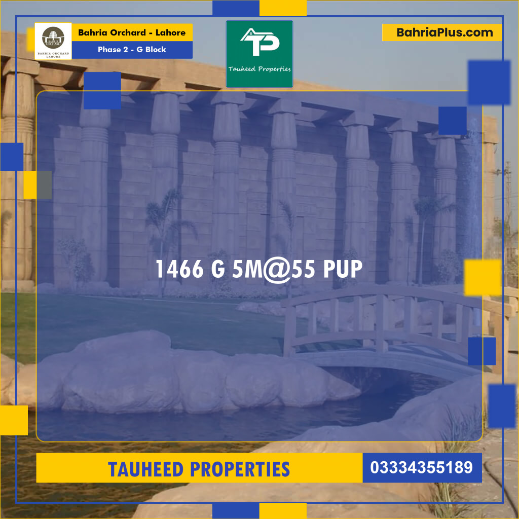 5 Marla Residential Plot for Sale in Phase 2 - G Block -  Bahria Orchard, Lahore - (BP-230640)