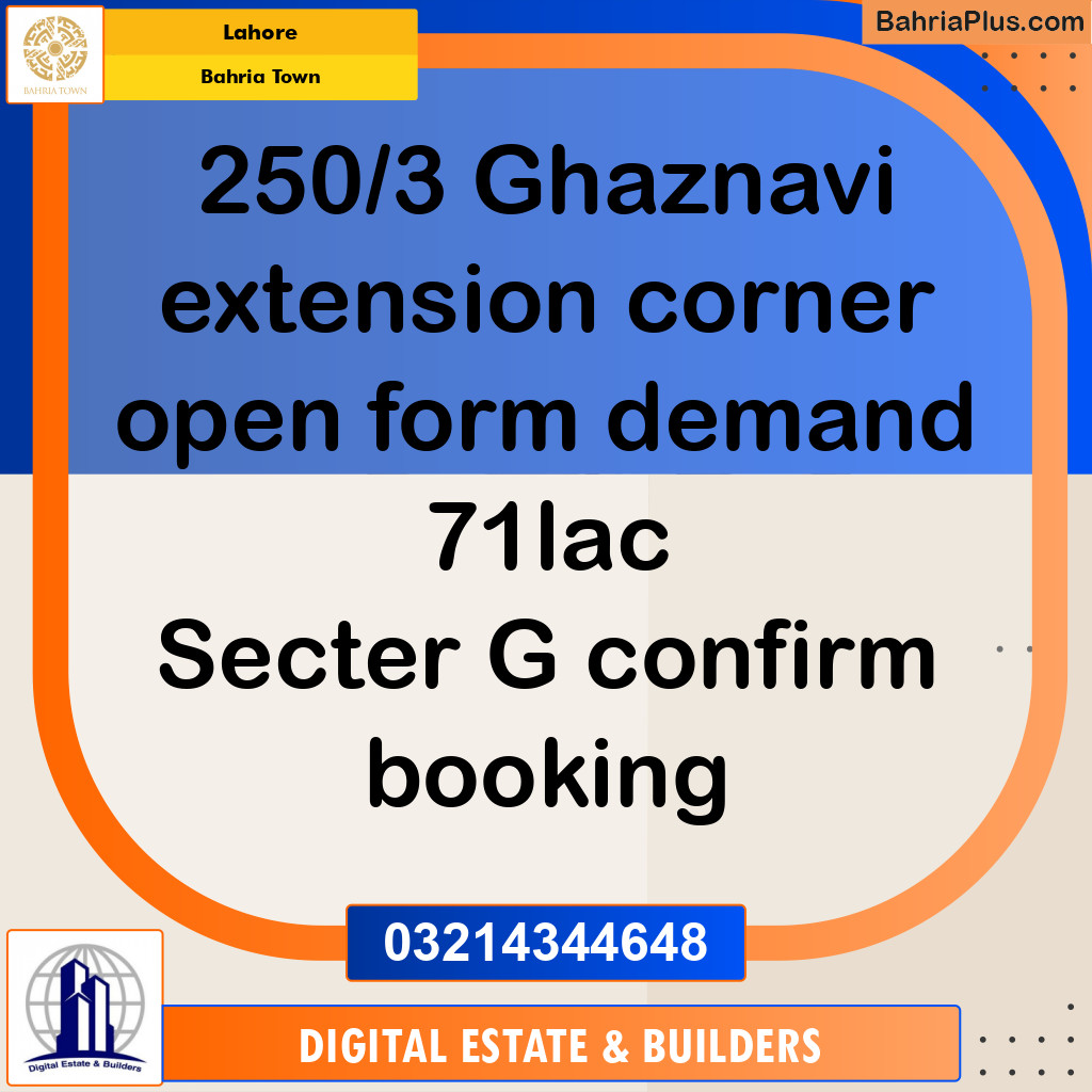 5 Marla Residential Plot for Sale in Bahria Town, Lahore - (BP-230668)