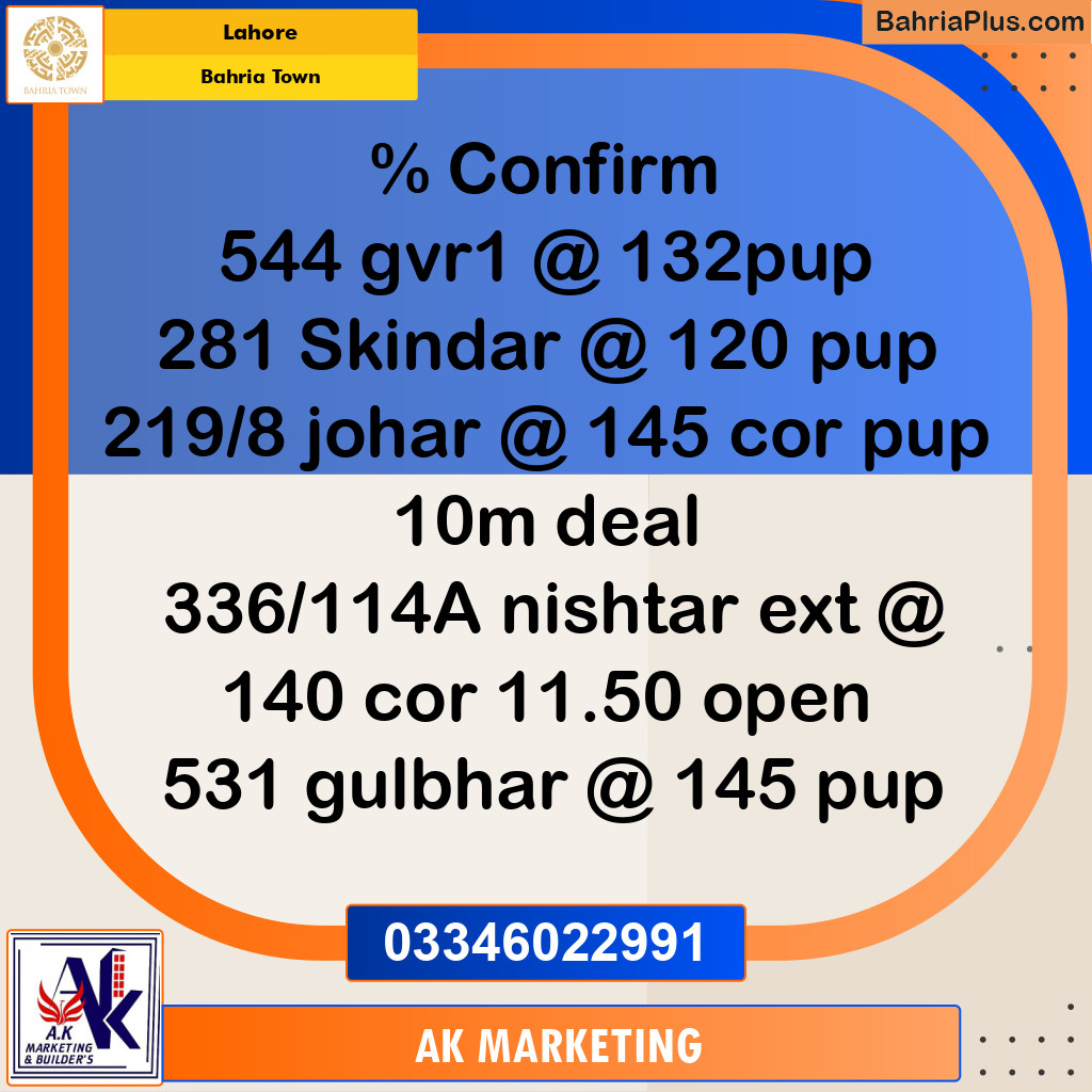 10 Marla Residential Plot for Sale in Bahria Town, Lahore - (BP-230849)