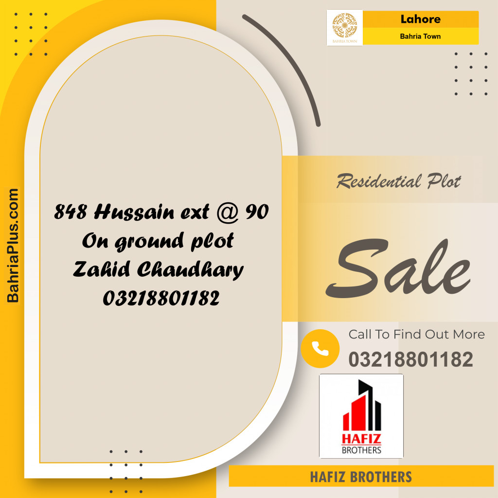 10 Marla Residential Plot for Sale in Bahria Town, Lahore - (BP-230871)