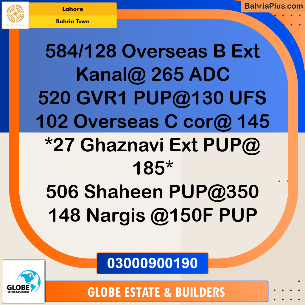 Residential Plot for Sale in Bahria Town, Lahore - (BP-230880)