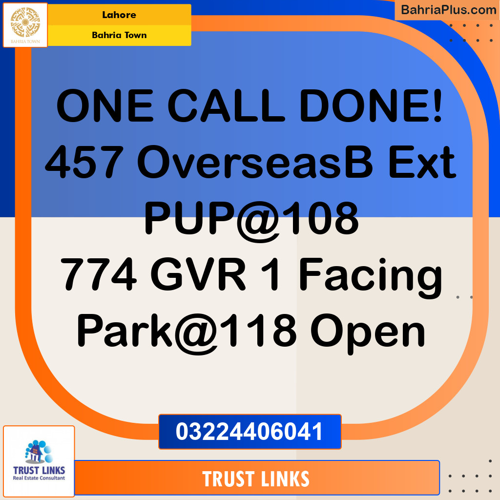 Residential Plot for Sale in Bahria Town, Lahore - (BP-230906)