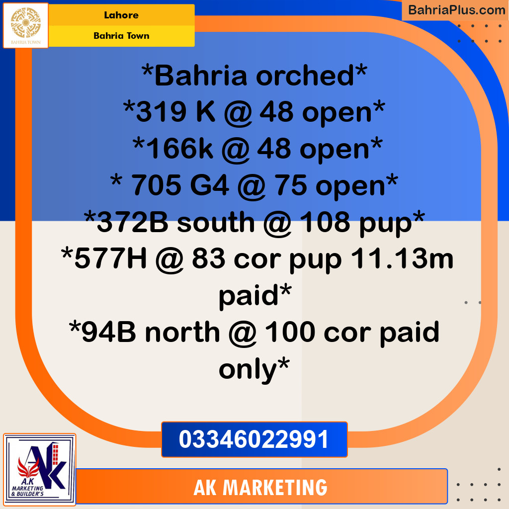 10 Marla Commercial Plot for Sale in Bahria Town, Lahore - (BP-230932)