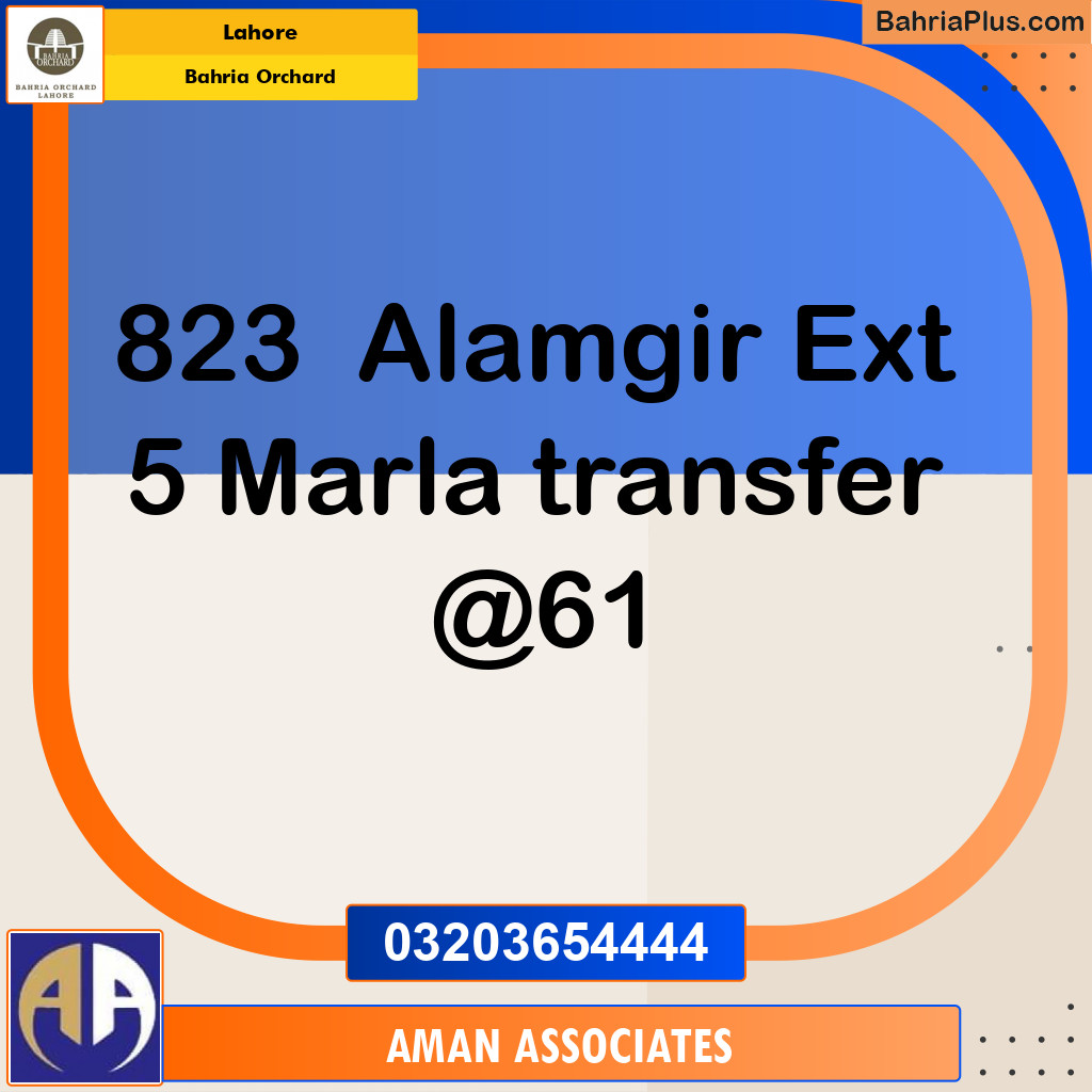 Residential Plot for Sale in Bahria Orchard, Lahore - (BP-230971)