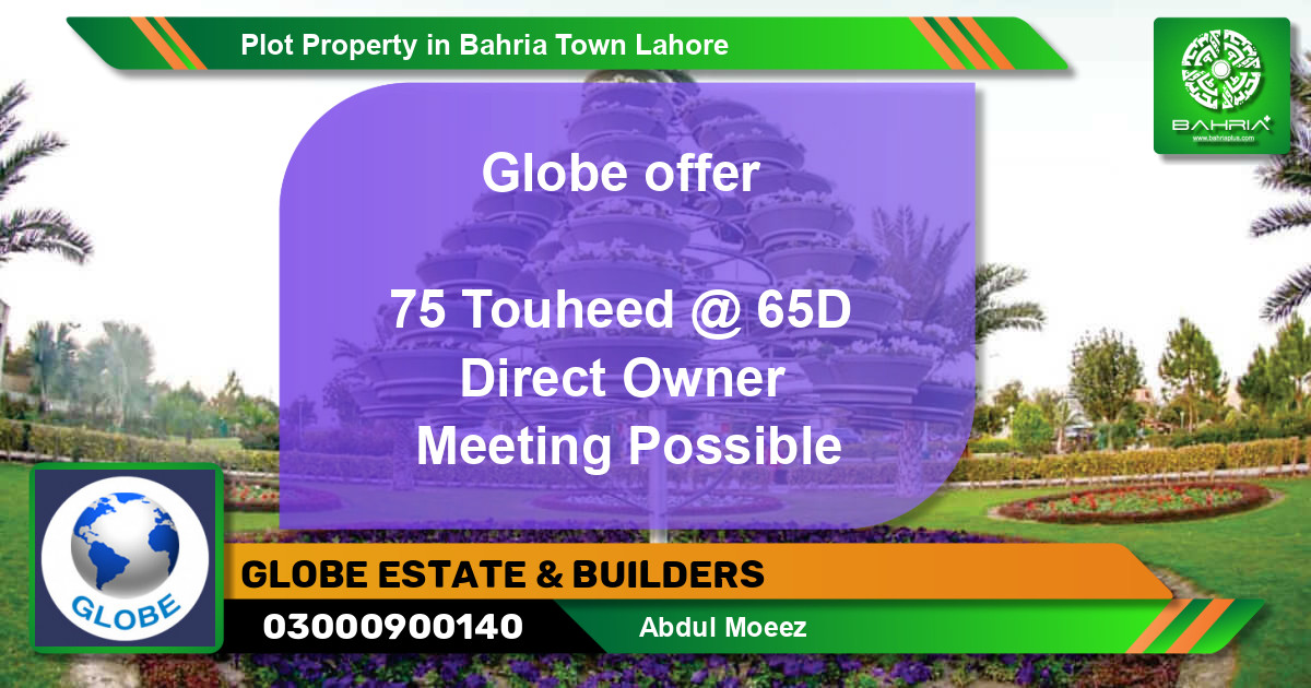 Residential Plot for Sale in Bahria Town, Lahore - (BP-23102)