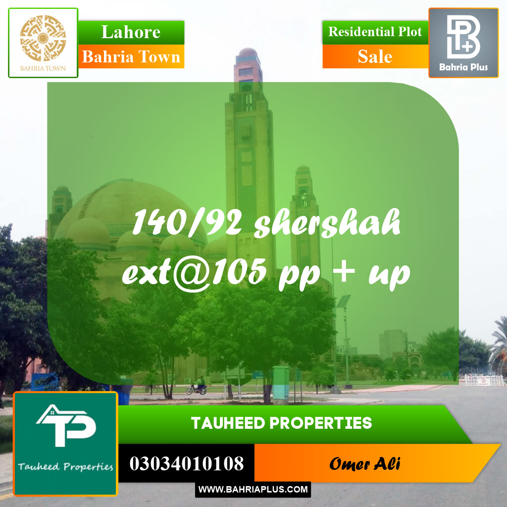 5 Marla Residential Plot for Sale in Bahria Town, Lahore - (BP-231025)