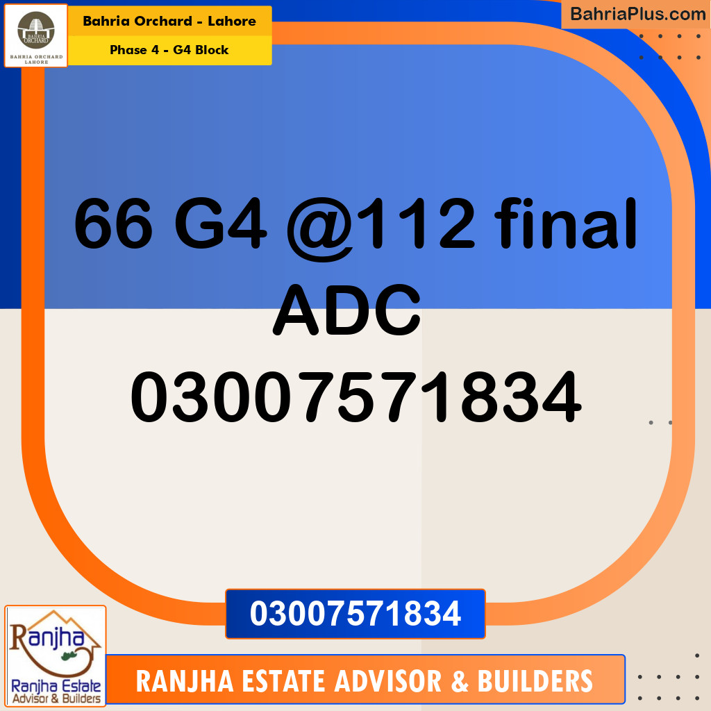 10 Marla Residential Plot for Sale in Phase 4 - G4 Block -  Bahria Orchard, Lahore - (BP-231048)