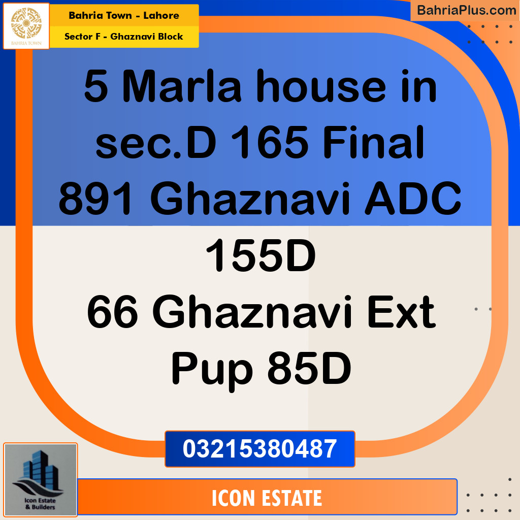 10 Marla Residential Plot for Sale in Sector F - Ghaznavi Block -  Bahria Town, Lahore - (BP-231133)