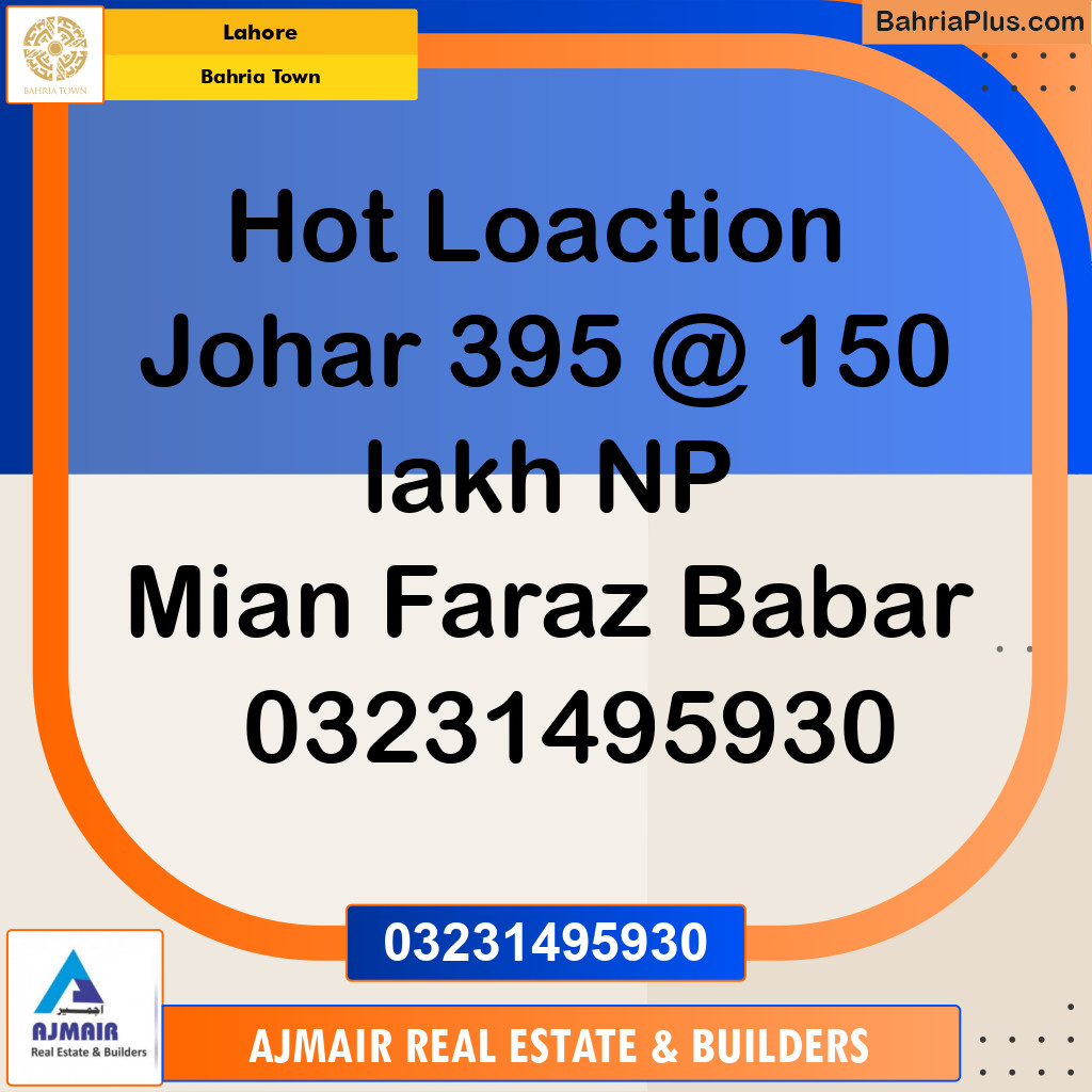 Residential Plot for Sale in Bahria Town, Lahore - (BP-231255)