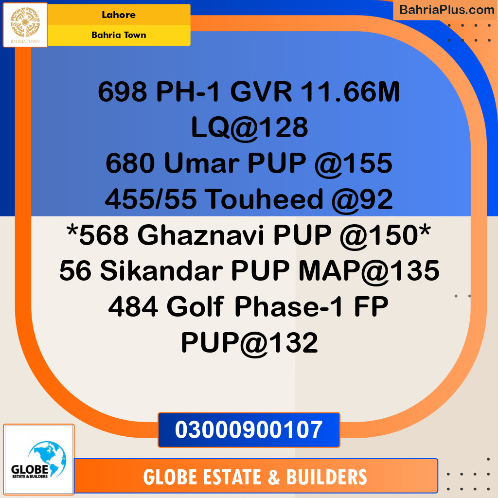 Residential Plot for Sale in Bahria Town, Lahore - (BP-231400)
