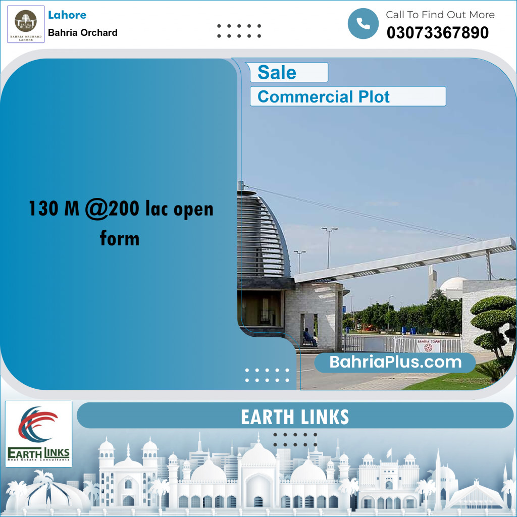 5 Marla Commercial Plot for Sale in Bahria Orchard, Lahore - (BP-231669)