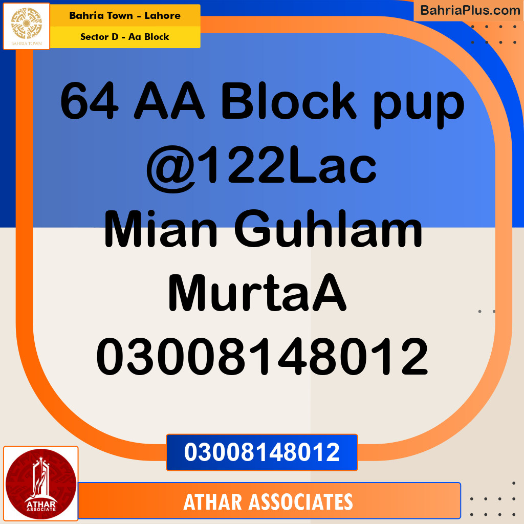 5 Marla Residential Plot for Sale in Sector D - AA Block - Bahria Town, Lahore - (BP-231688)