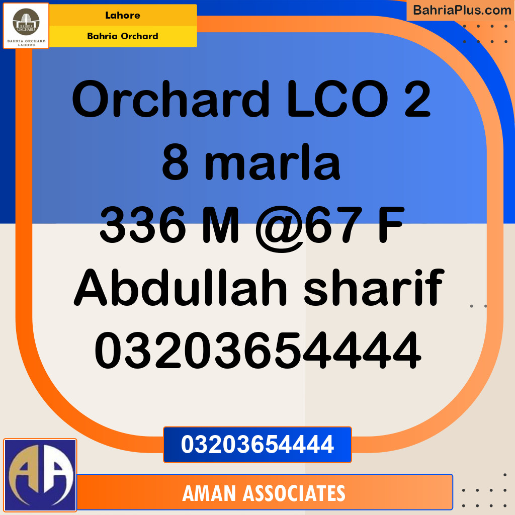 Residential Plot for Sale in Bahria Orchard, Lahore - (BP-231693)