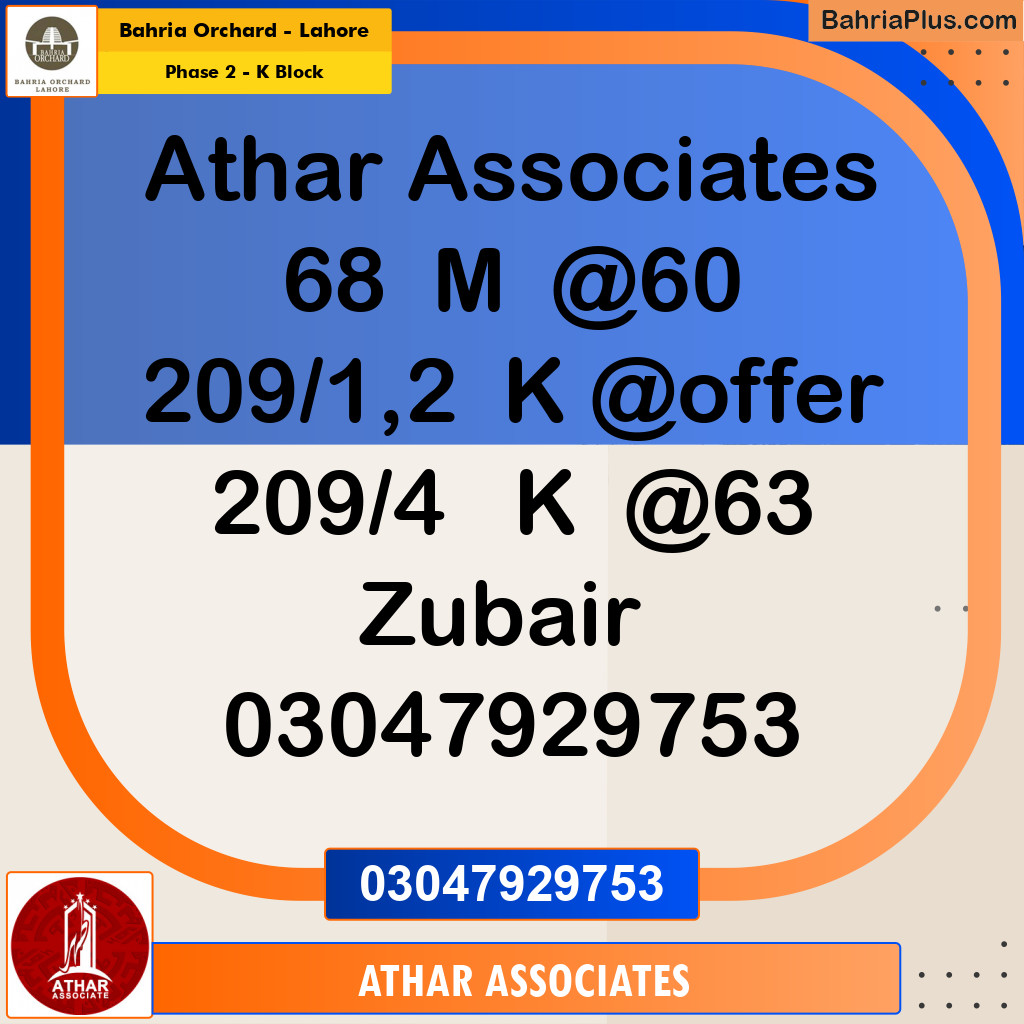 5 Marla Residential Plot for Sale in Phase 2 - K Block -  Bahria Orchard, Lahore - (BP-231705)