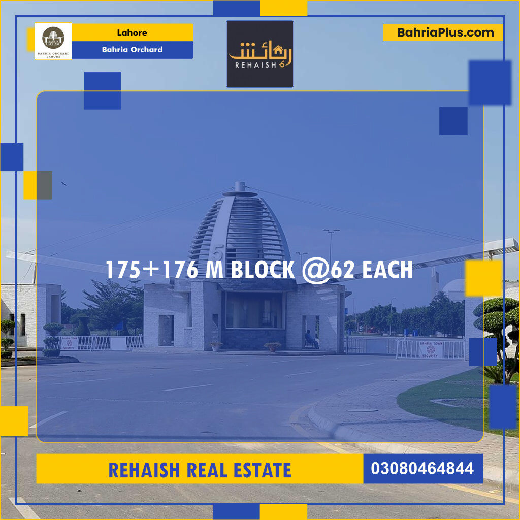 Residential Plot for Sale in Bahria Orchard, Lahore - (BP-231742)