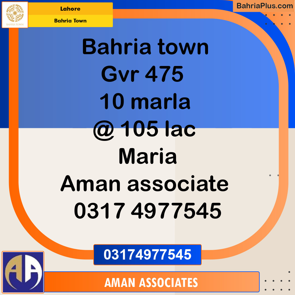 Residential Plot for Sale in Bahria Town, Lahore - (BP-231767)