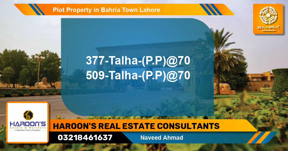 Residential Plot for Sale in Bahria Town, Lahore - (BP-23179)