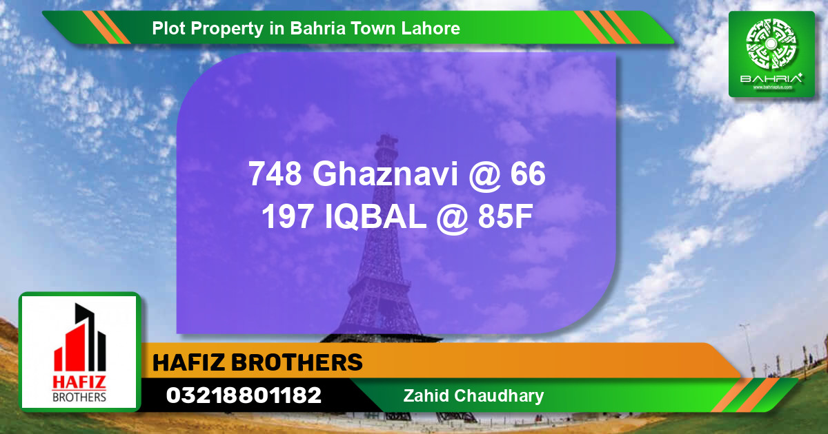 Residential Plot for Sale in Bahria Town, Lahore - (BP-23182)