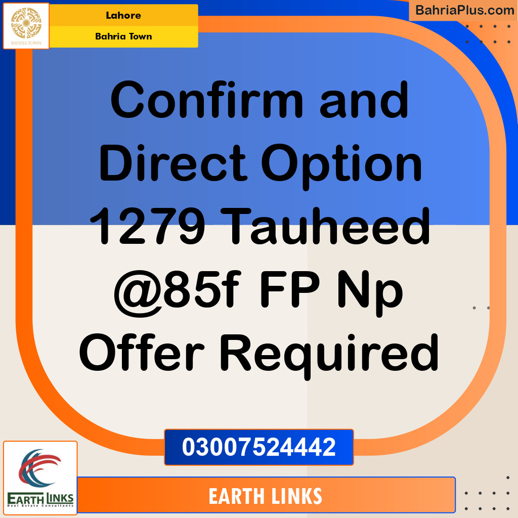 Residential Plot for Sale in Bahria Town, Lahore - (BP-231839)