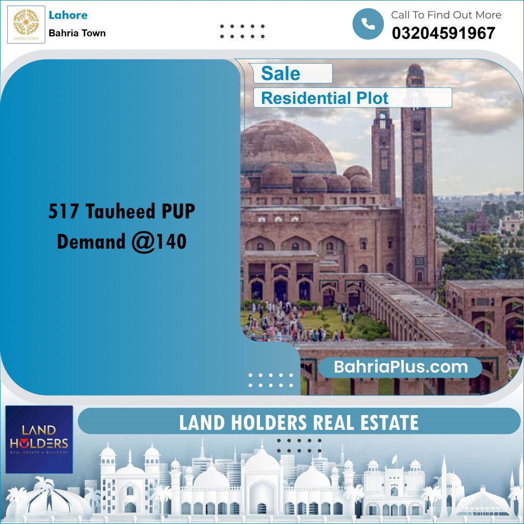 Residential Plot for Sale in Bahria Town, Lahore - (BP-231851)