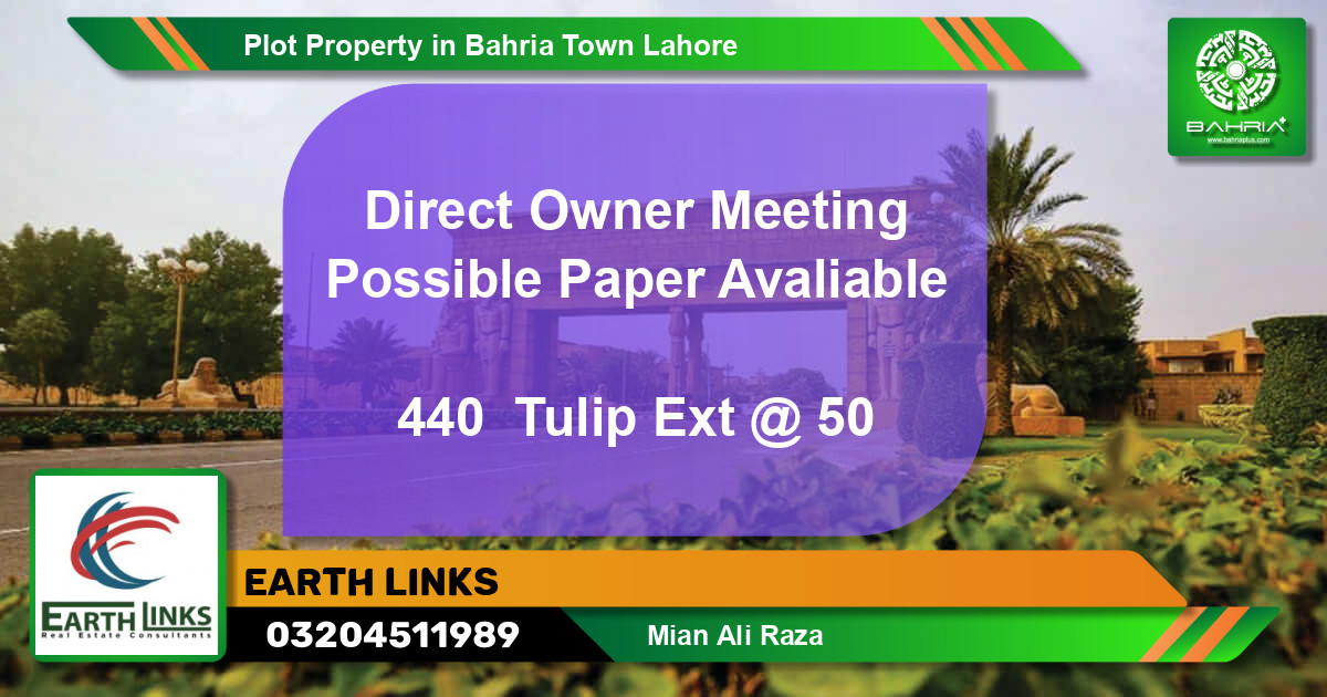 Residential Plot for Sale in Bahria Town, Lahore - (BP-23187)