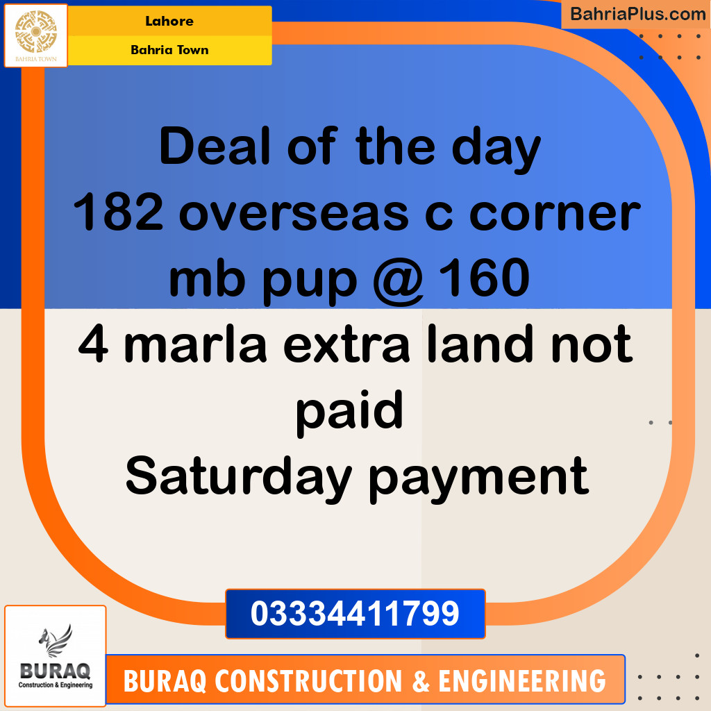 Residential Plot for Sale in Bahria Town, Lahore - (BP-232040)