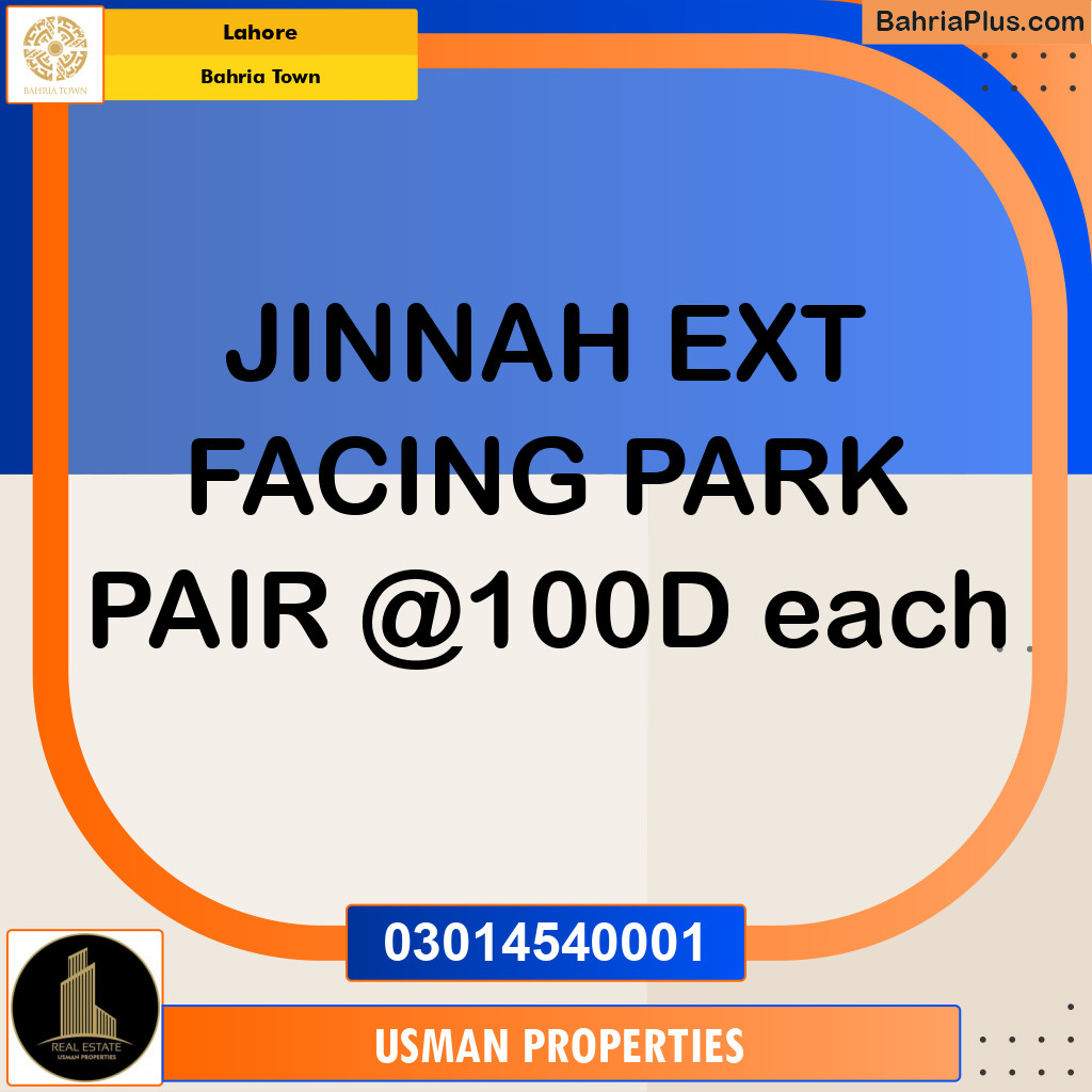 Residential Plot for Sale in Bahria Town, Lahore - (BP-232088)