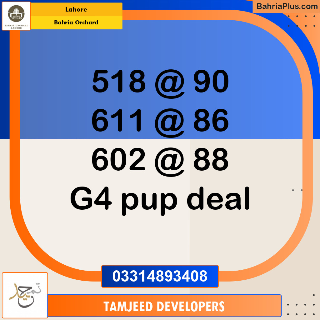 Residential Plot for Sale in Bahria Orchard, Lahore - (BP-232102)