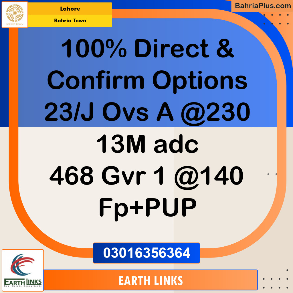 Residential Plot for Sale in Bahria Town, Lahore - (BP-232149)