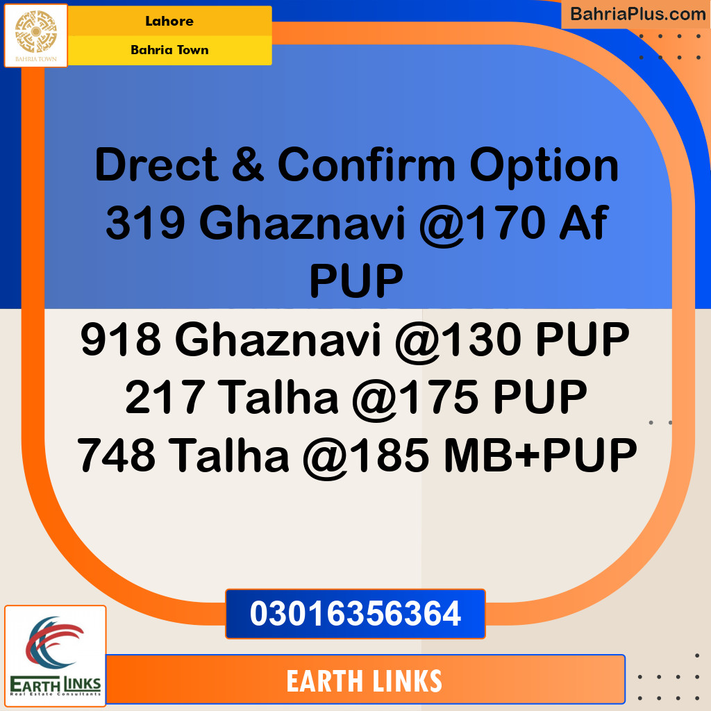 Residential Plot for Sale in Bahria Town, Lahore - (BP-232152)