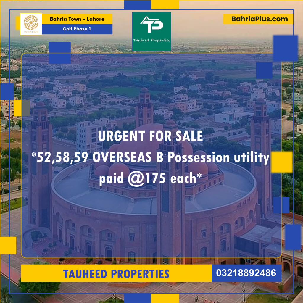 10 Marla Residential Plot for Sale in Golf Phase 1 - Bahria Town, Lahore - (BP-232293)