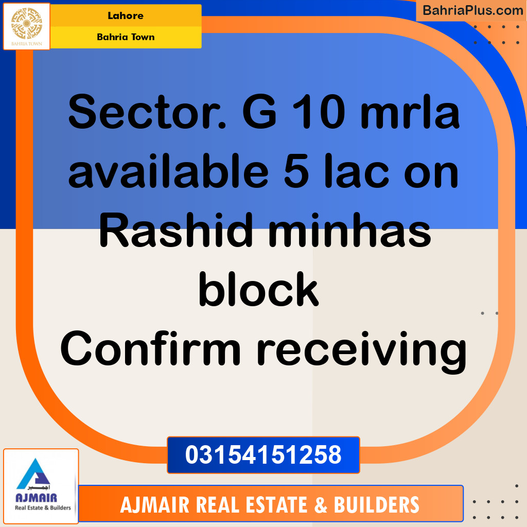 Residential Plot for Sale in Bahria Town, Lahore - (BP-232376)