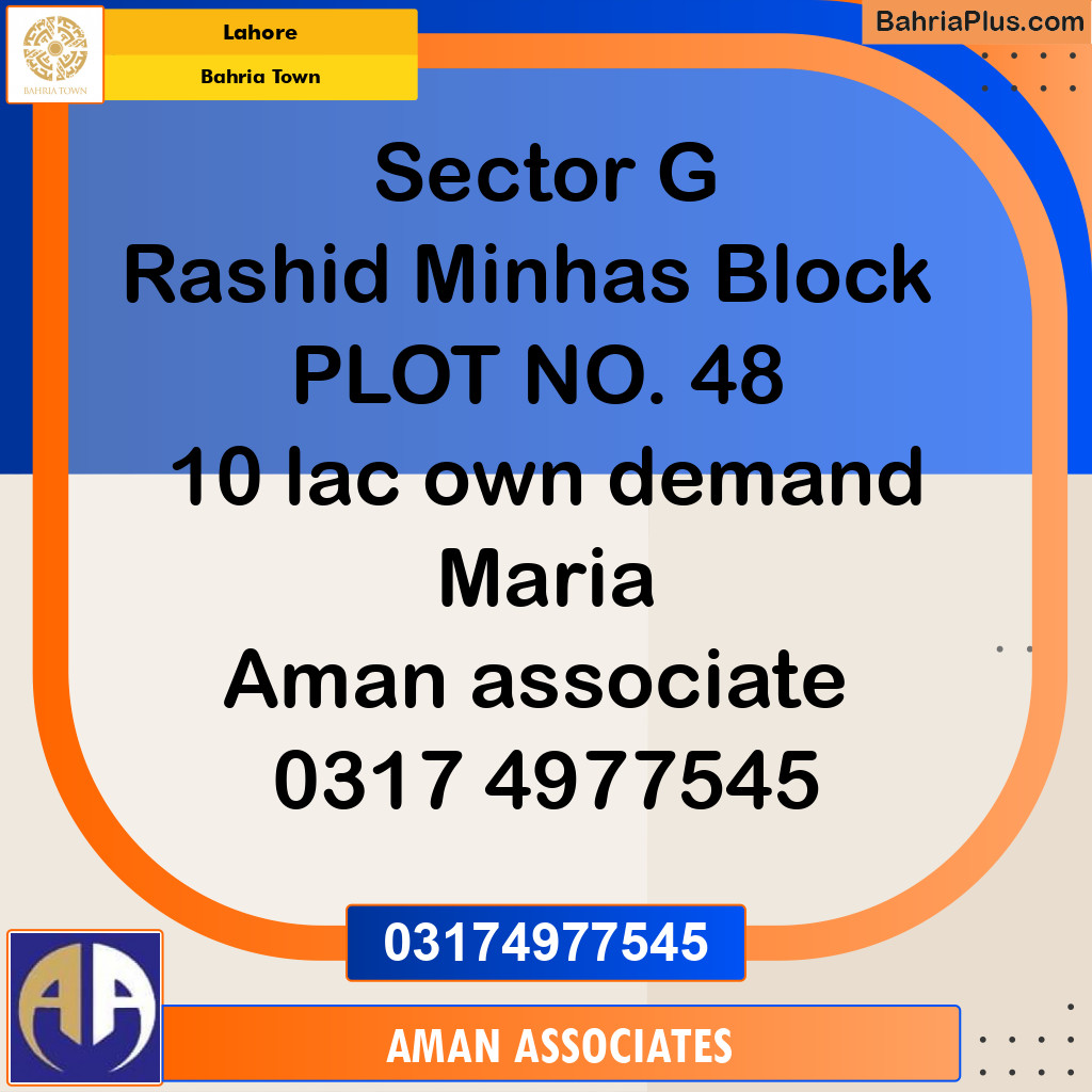 Residential Plot for Sale in Bahria Town, Lahore - (BP-232454)